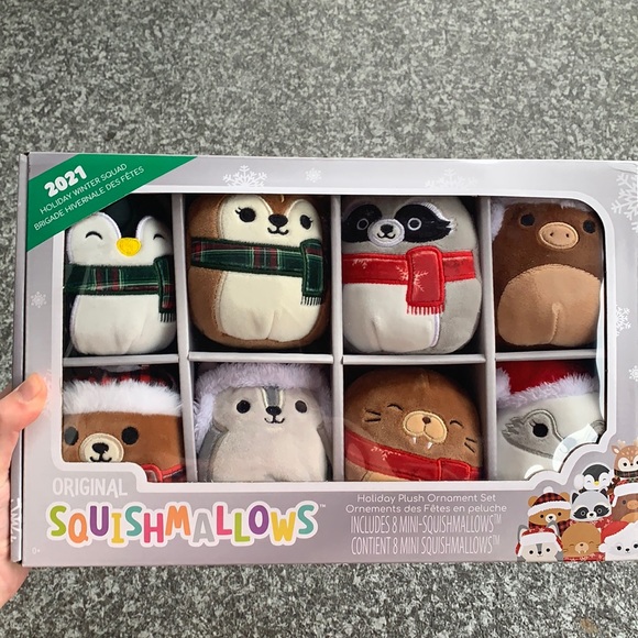 Squishmallows holiday plush ornament set brand new